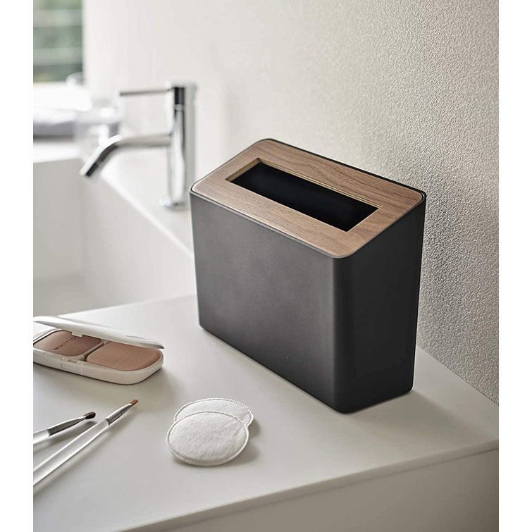 Yamazaki USA Yamazaki Home Table Top Trash Can, Plastic, 0.45 gallons